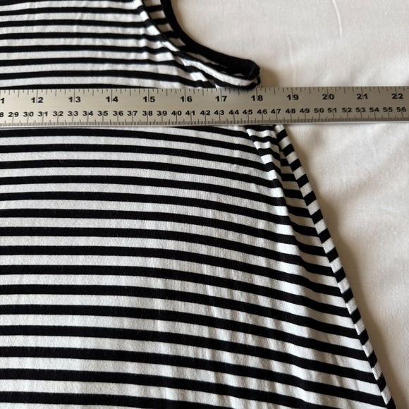Old Navy Womens Black and White Striped Jersey Tank Dress Size XL Beach Vacation - Picture 7 of 10